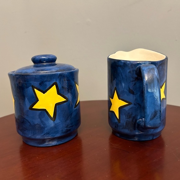 Vintage Carrie Wroot Ceramic Cream & Sugar Set - Picture 4 of 5